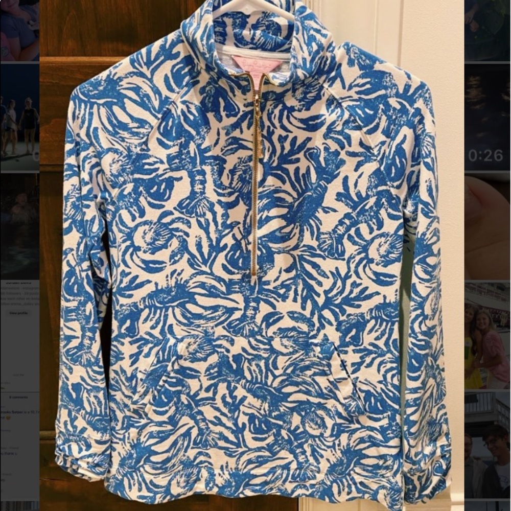 Worn Once! Size - XXS! Lily Pulitzer quarter zip!